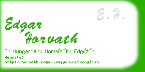 edgar horvath business card